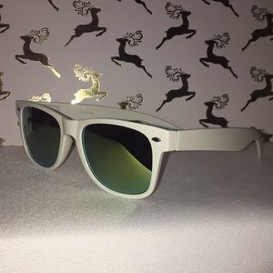 Plain white sunglasses.